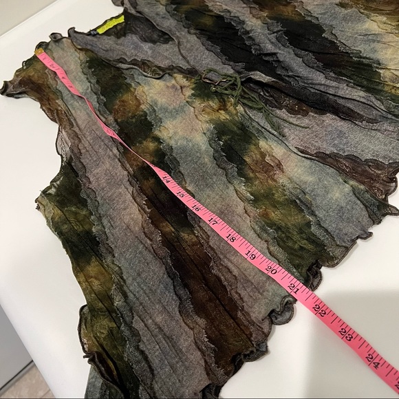 Giselle Shepatin handmade vest, semi-sheer, burnout floral theme/ lagenlook, M - Picture 13 of 15